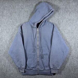 Brandy Melville Oversized Fit Christy Full Zip Hoodie Faded Navy Blue OS #2147